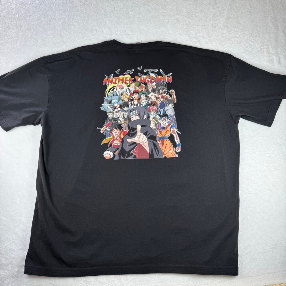 Anime Kingdom Damn Graphic T Shirt 3X Black Naruto One Piece Dragon Ball Tee - Picture 2 of 8